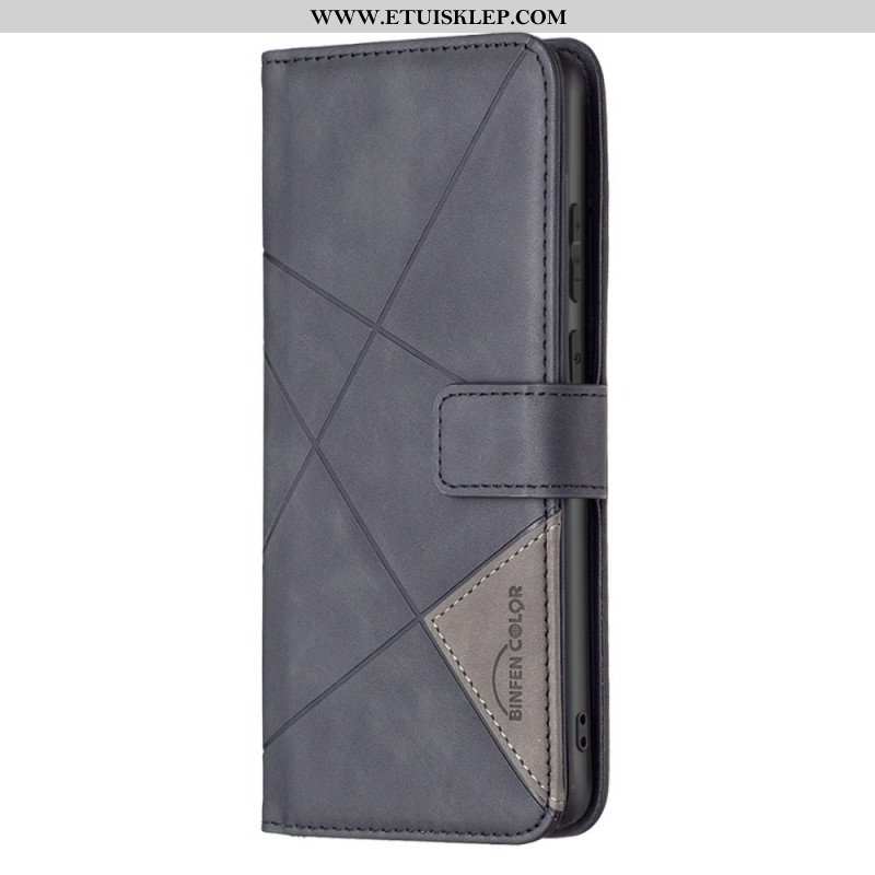 Etui Folio do Samsung Galaxy M53 5G Kolorowe Trójkąty Binfena